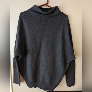 Slouch neck dollman sleeve pullover